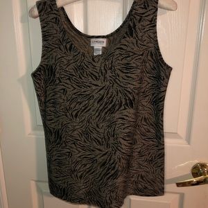 Adult black and gold tank top
